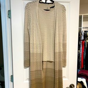 2 piece ombré tank & cardigan set